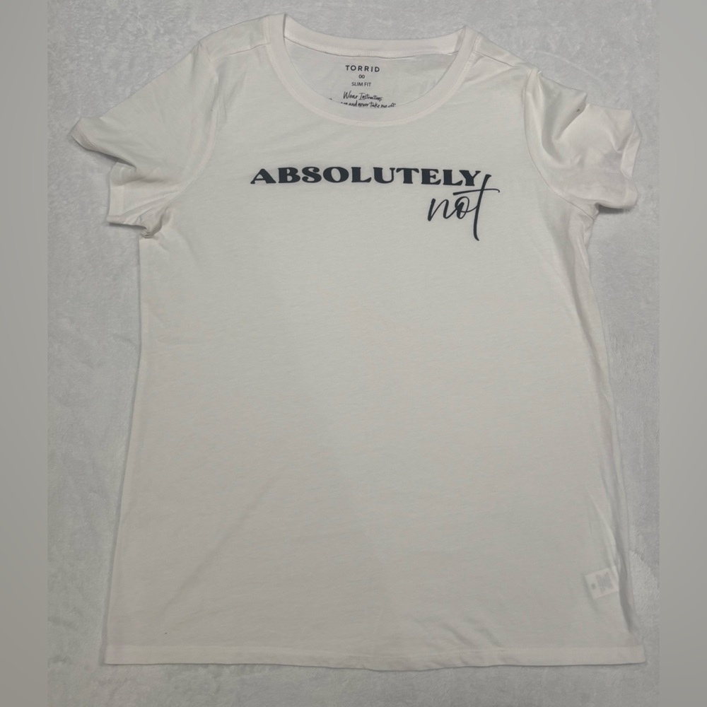 Torrid White Slim Fit Tee
